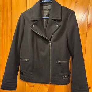 Banana Republic Black Wool Moto Jacket